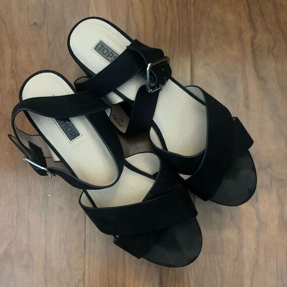 Topshop Strappy Platform Sandals - Picture 1 of 8